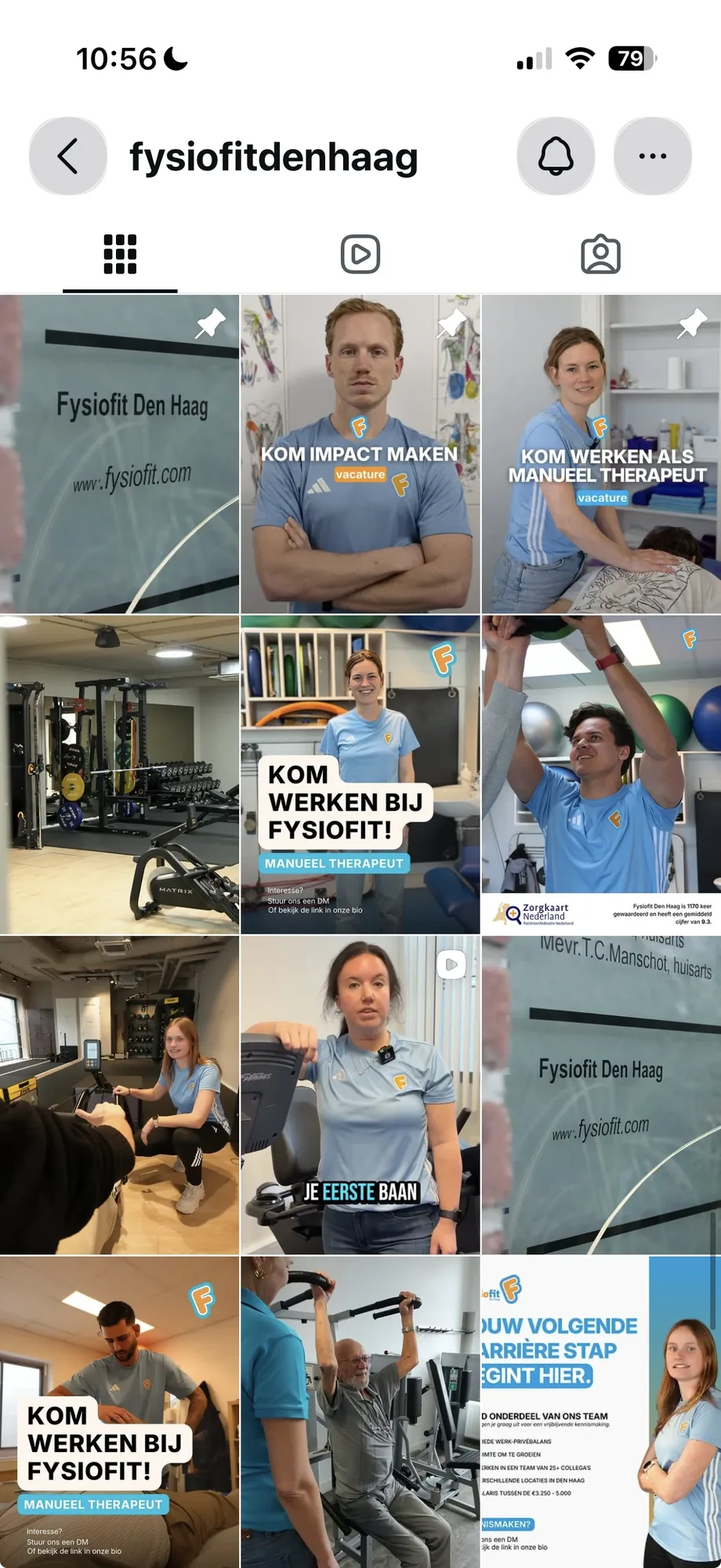 Volledige Instagram-feed van FysioFit